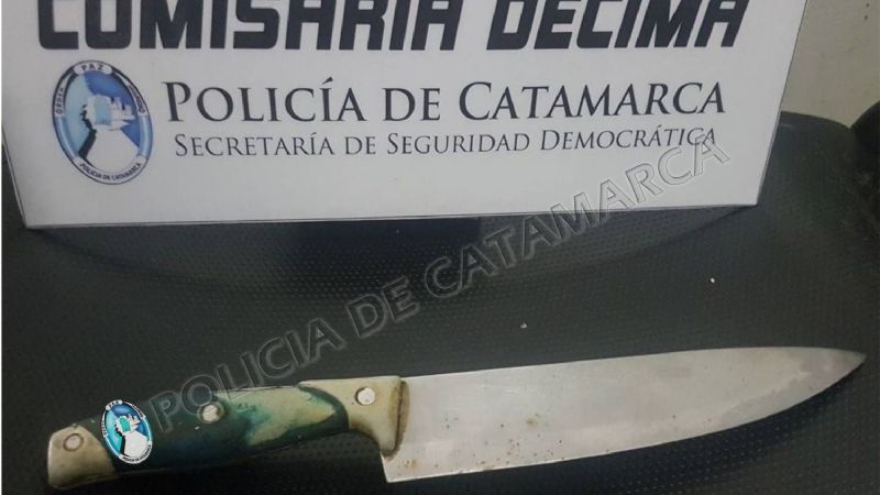 Amenazó a personas con una cuchilla de carnicero