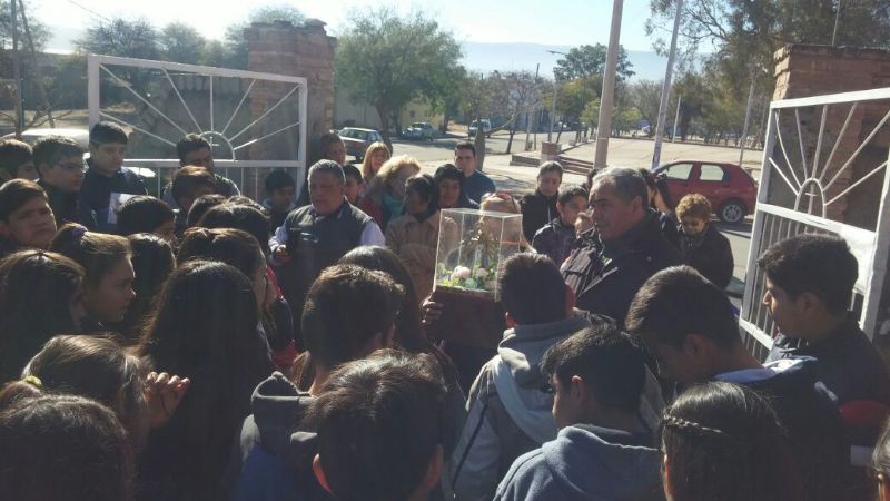 Imagen de la Virgen de Luján en Cáritas y Colegio Juan Pablo II