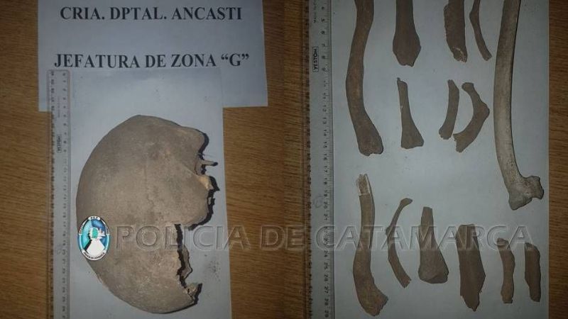 Encuentran restos óseos en Ancasti