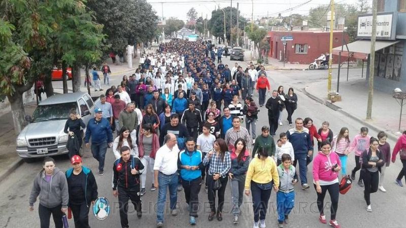 Policías peregrinaron a La Gruta