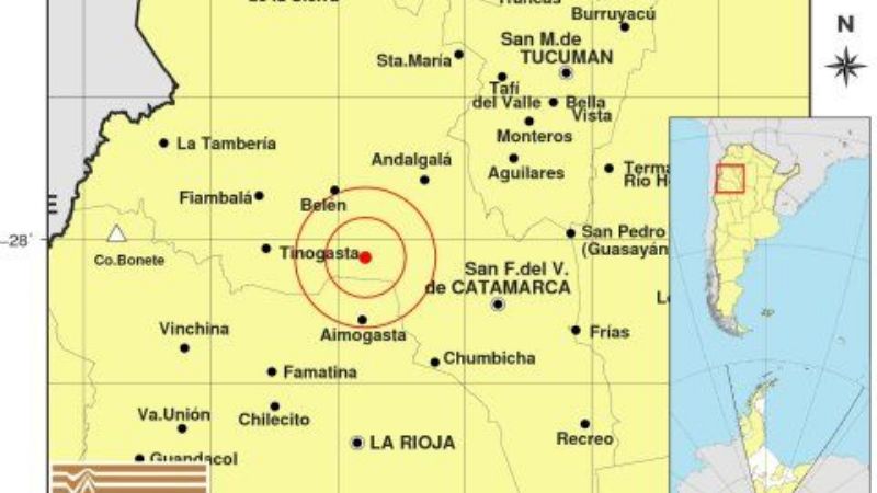 Temblor en el Oeste provincial