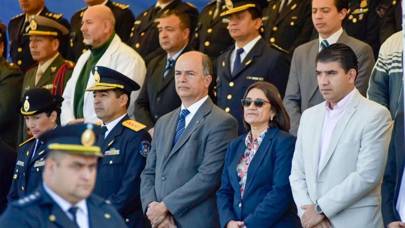 Cordero acompañó a Lucía en el acto por el aniversario de la Policía