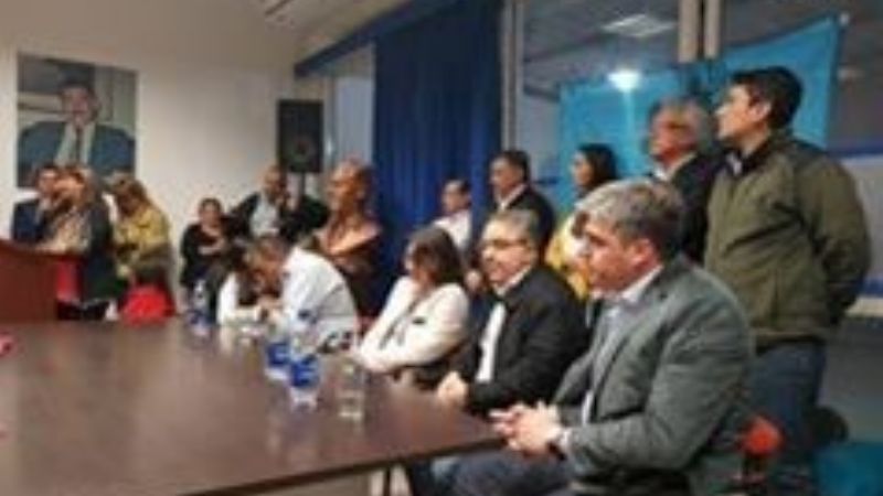 Dirigencia andalgalense en homenaje a Octavio Gutiérrez