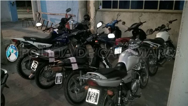 Secuestran 7 motos en el control de Las Rejas