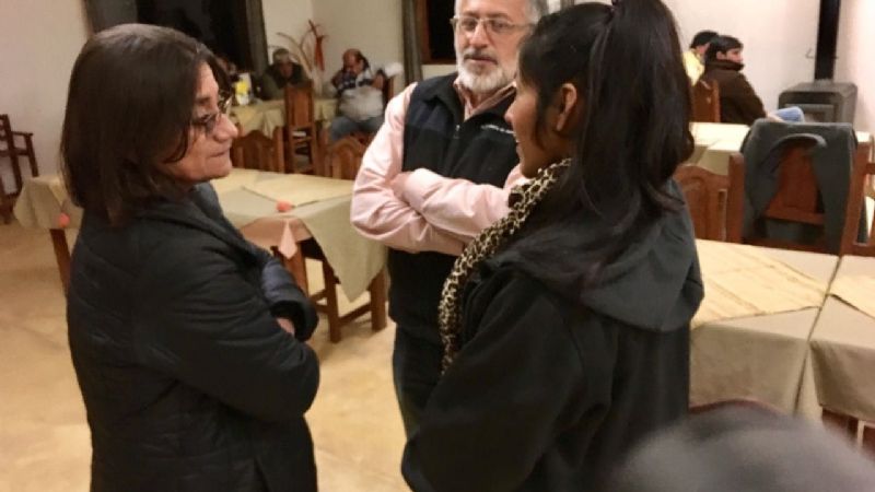 Corpacci y Jorgelina se encontraron en Laguna Blanca