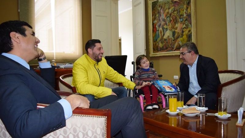 El profe Mariano y Agostina visitaron a Jalil