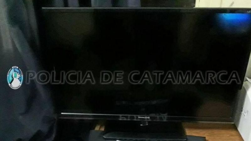 Tras un registro domiciliario, un aprehendido y recuperan un televisor robado