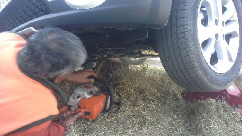 Realizó una mala maniobra y debió ser asistido