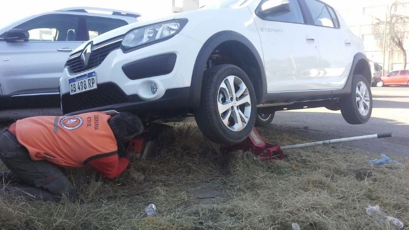 Realizó una mala maniobra y debió ser asistido
