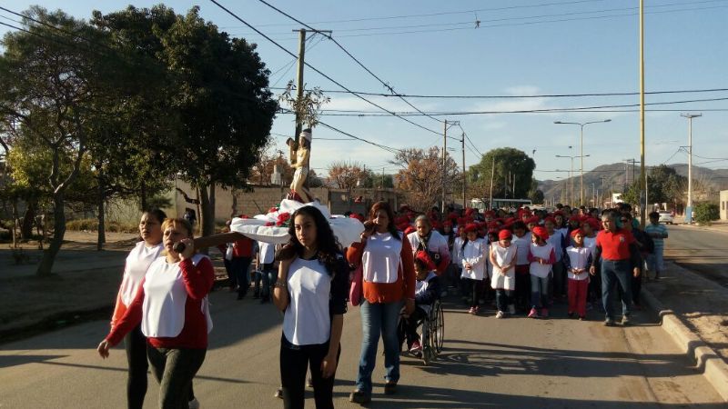 Celebraron a San Pantaleón en el barrio Altos de Choya