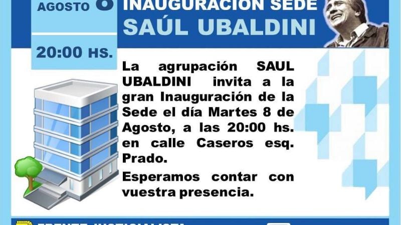 Agrupación peronista inaugura sede