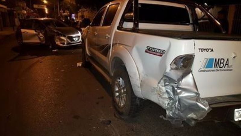 Tremendo choque múltiple en el centro