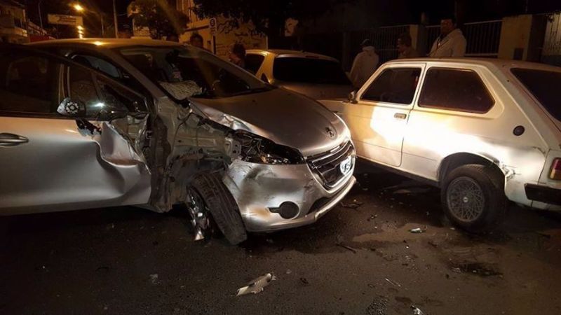 Tremendo choque múltiple en el centro