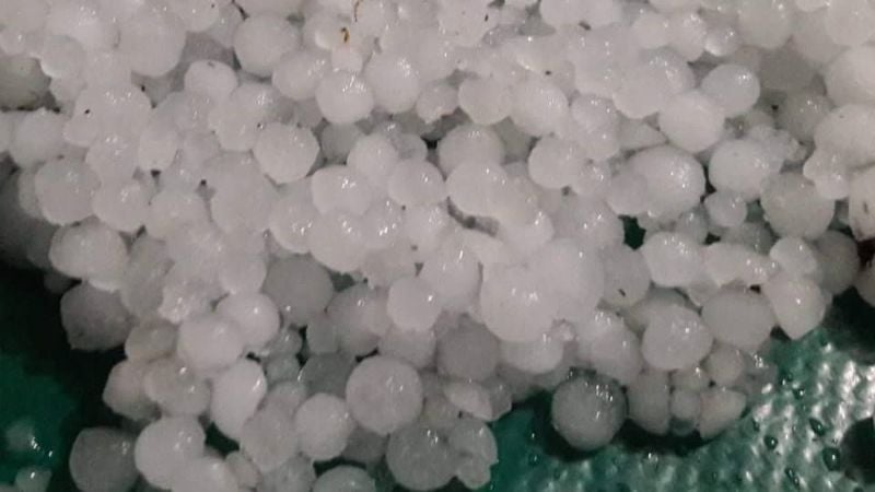 Las imágenes que dejó la caída de granizo
