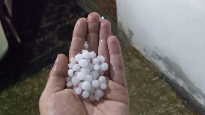 Las imágenes que dejó la caída de granizo