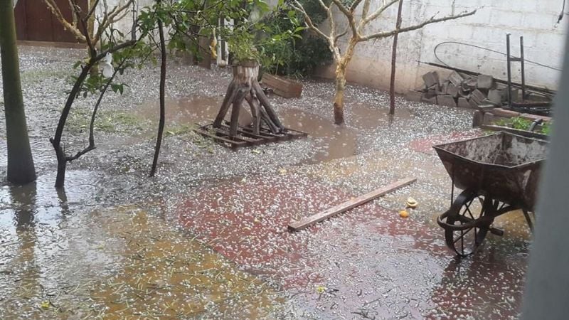 Las imágenes que dejó la caída de granizo