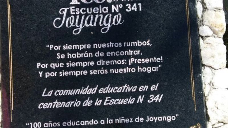 La escuela Nº 341 de Joyango festejó sus 100 años