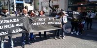 Manifestación de familiares de Luz Villafañe en reclamo de justicia.