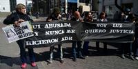 Manifestación de familiares de Luz Villafañe en reclamo de justicia.