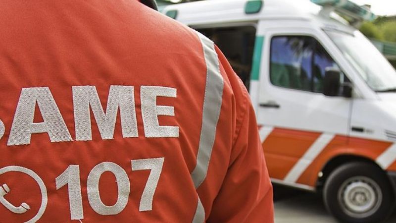 Chocaron un colectivo y una moto