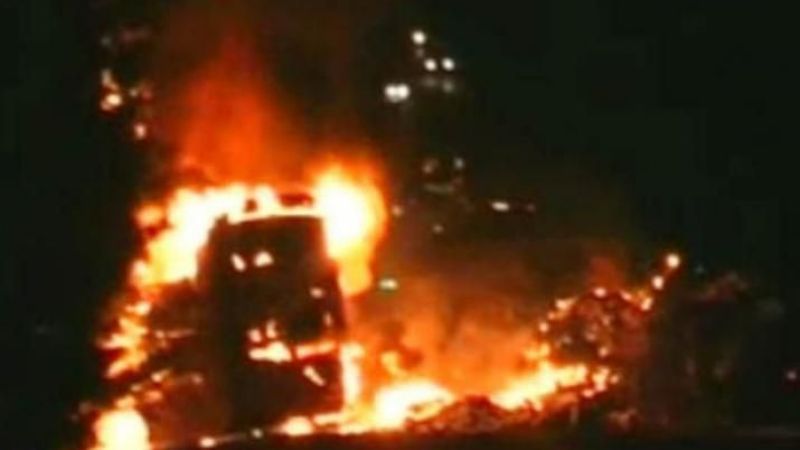 Tragedia: se incendió un micro, un pasajero quedó atrapado y murió