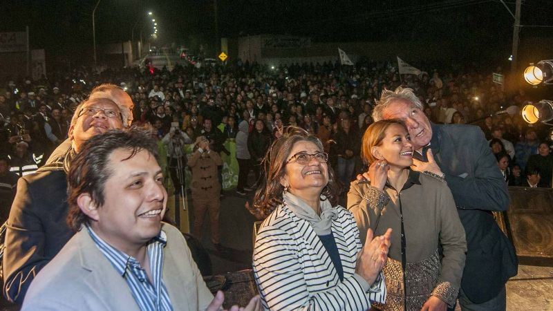 Lucía inauguró obra de pavimentación en Fiambalá