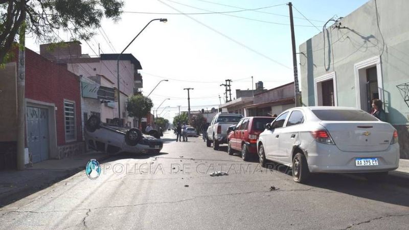 Terrible vuelco en pleno centro