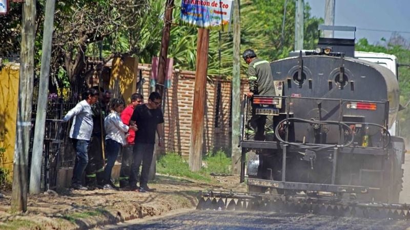 Inician los trabajos de pavimentación en Fray Mamerto Esquiú