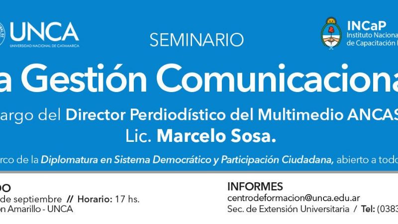 Disertación sobre “Gestión Comunicacional” en la UNCa