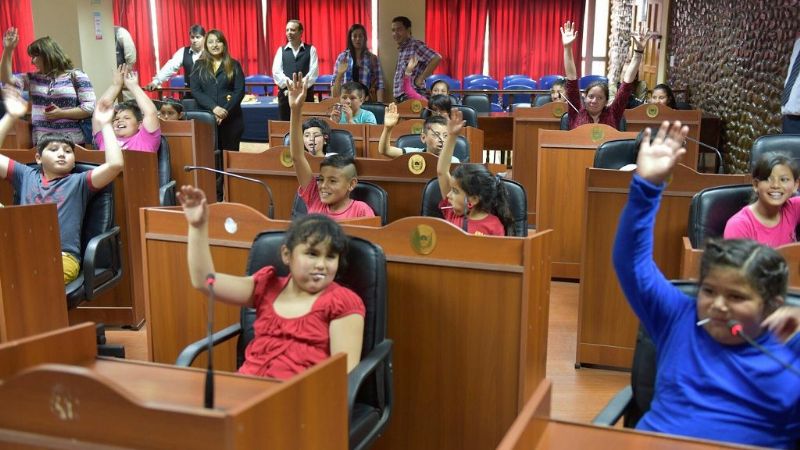 La Escuela de Amadores visitó la Cámara de Senadores