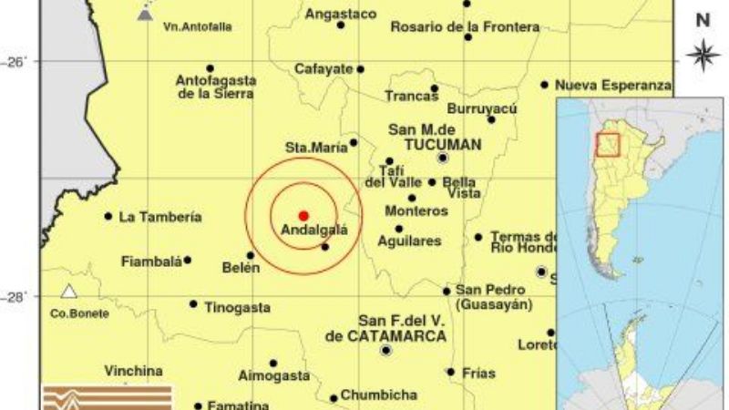 Temblor cerca de Andalgalá