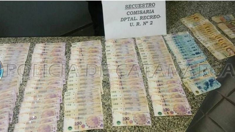 Recuperan 13 mil pesos robados y aprehenden a un joven en Recreo