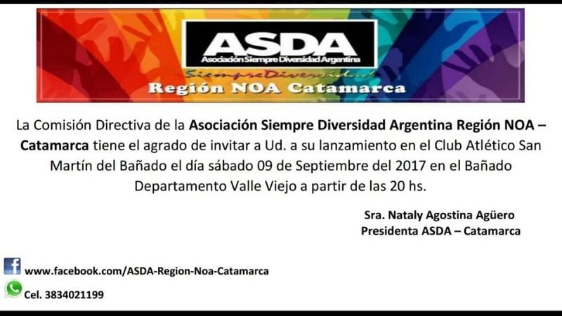 Asociación Siempre Diversidad tendrá sede en Catamarca