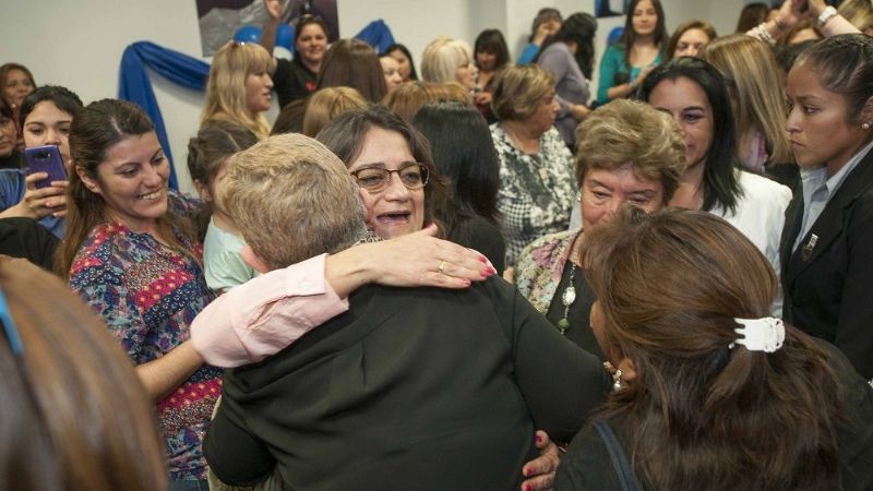 Lucía felicitó a las militantes de la Rama Femenina