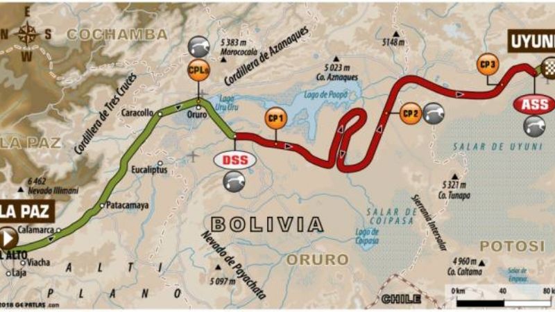 El Dakar descansó en La Paz y sigue en el desierto de Uyuni