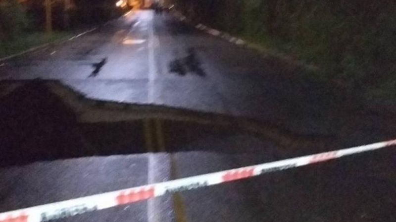 La lluvia y las crecidas destrozaron ruta en Belén