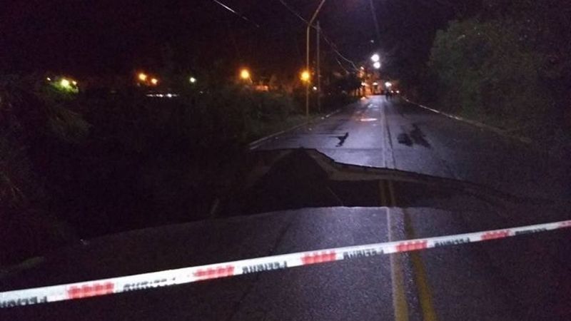 La lluvia y las crecidas destrozaron ruta en Belén