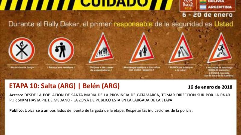 Santa María y Belén esperan expectantes al Dakar 2018