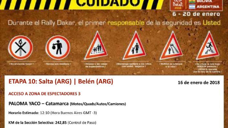 Santa María y Belén esperan expectantes al Dakar 2018