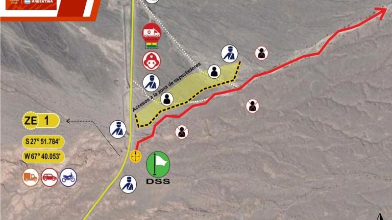 Zonas de espectadores para mañana en Fiambalá