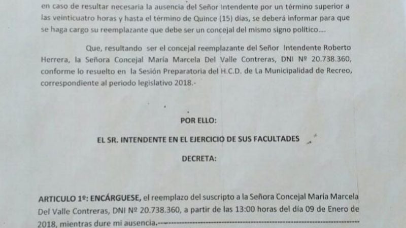 Marcela Contreras a cargo de la Intendencia