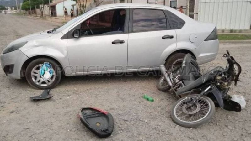 Motociclista lesionado en el Norte de la Capital
