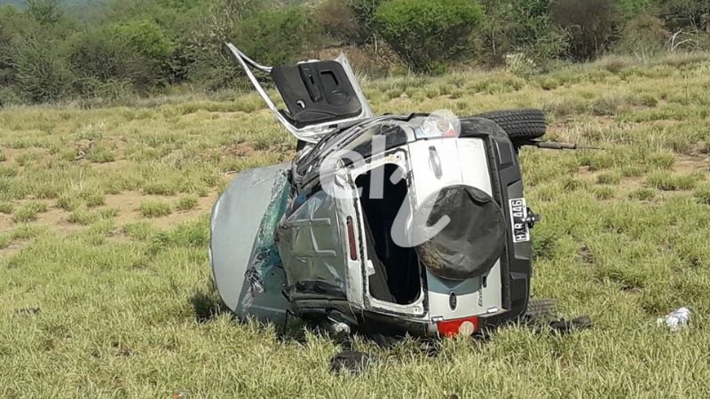 Iban de Catamarca a La Rioja, y volcaron en la Ruta Nacional N°38