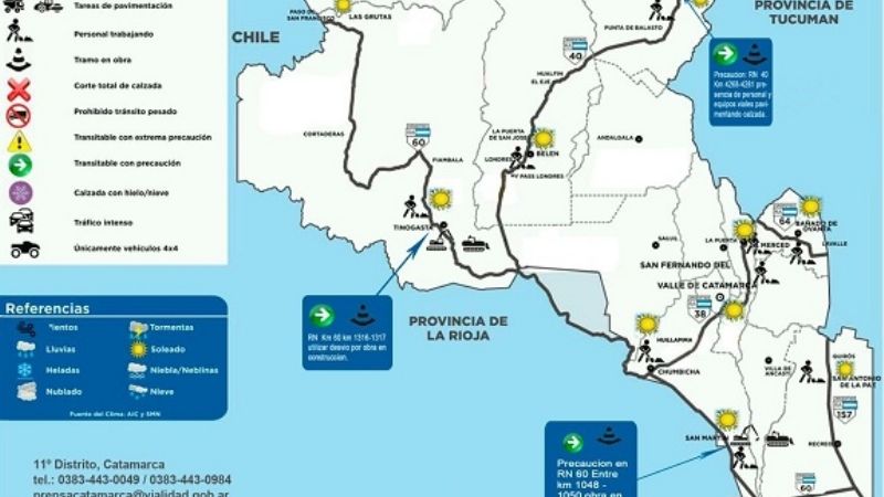 Rutas Nacionales, transitables