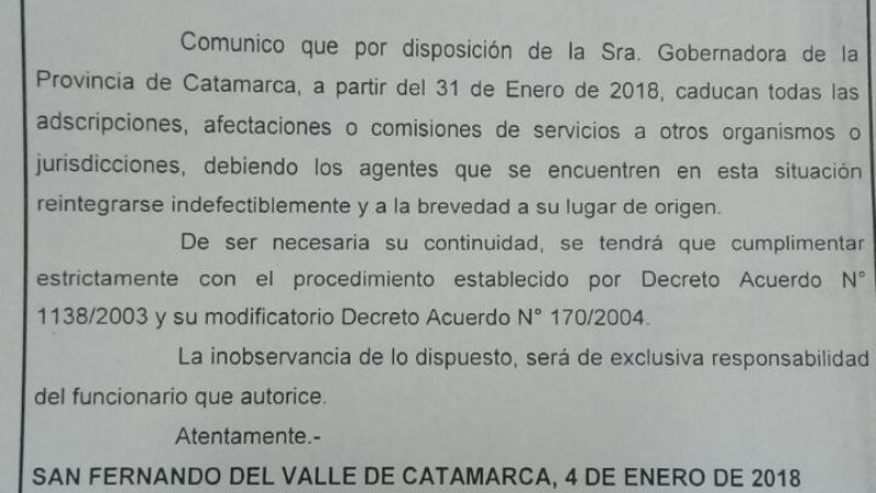 El 31 de enero caducan todas las adscripciones en la administración pública