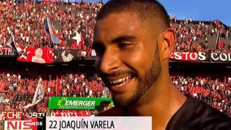 La emoción del catamarqueño Varela tras el agónico gol del triunfo leproso