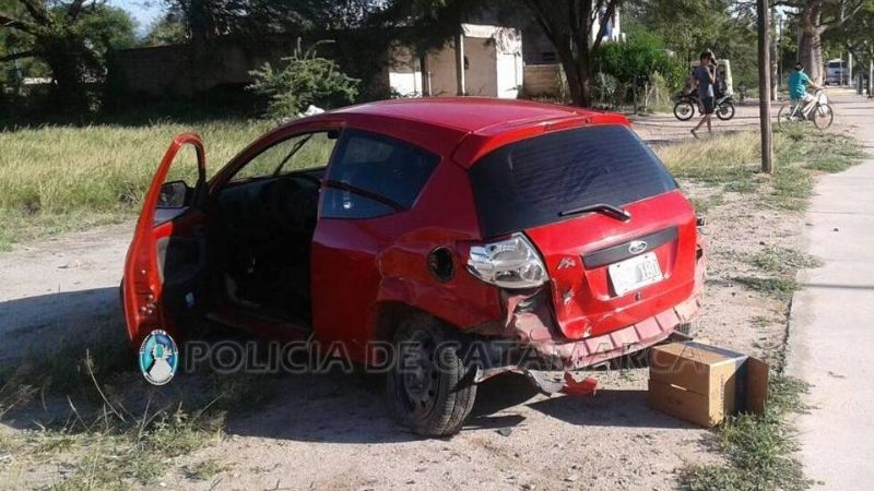 Violento choque en la ciudad dejó a una mujer herida