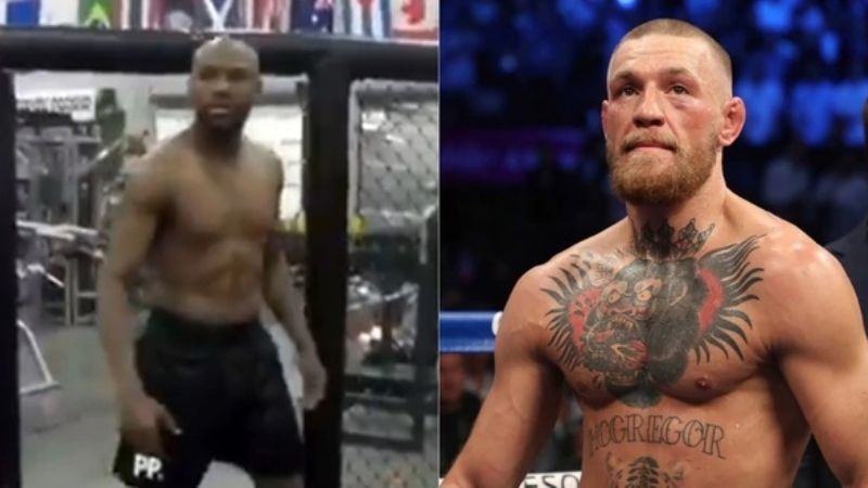 Mayweather provocó a McGregor desde una jaula de MMA