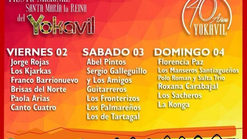 Cartelera del Festival Santa María la Reina del Yokavil