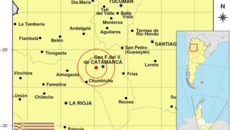 Por tercera vez en el día, se movió la tierra